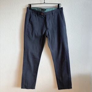 TED BAKER London Grey Stolot Dotted Slim Fit Slacks Dress Pants Mens 30 Regular